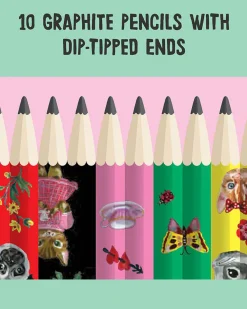 Chronicle Books Fancy Fauna: 10 Graphite Pencils^ Writing Supplies