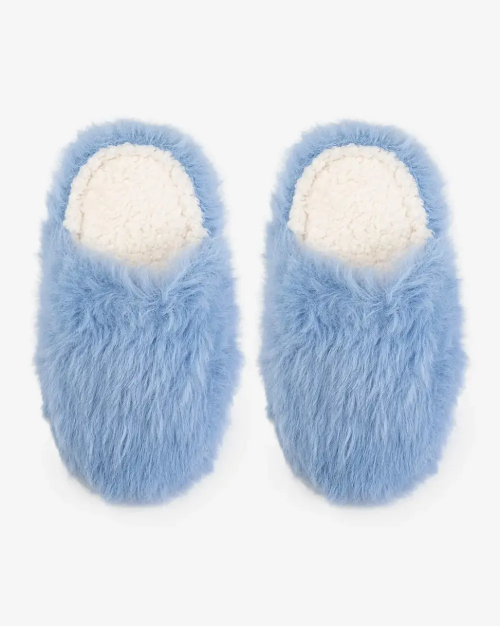 Verloop Faux Fur Slide Slippers - Periwinkle^ Socks + Slippers