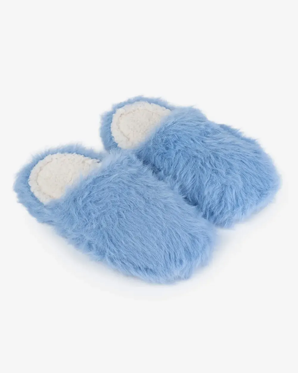 Verloop Faux Fur Slide Slippers - Periwinkle^ Socks + Slippers