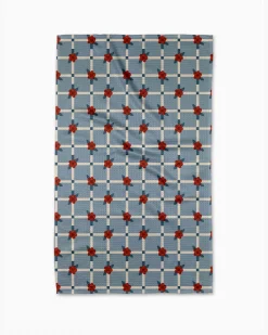 Geometry Floral Parade Grid Tea Towel^ Kitchen + Bar