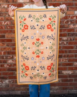 Modern Pastime Floral Print Tea Towel - Cream^ Kitchen + Bar