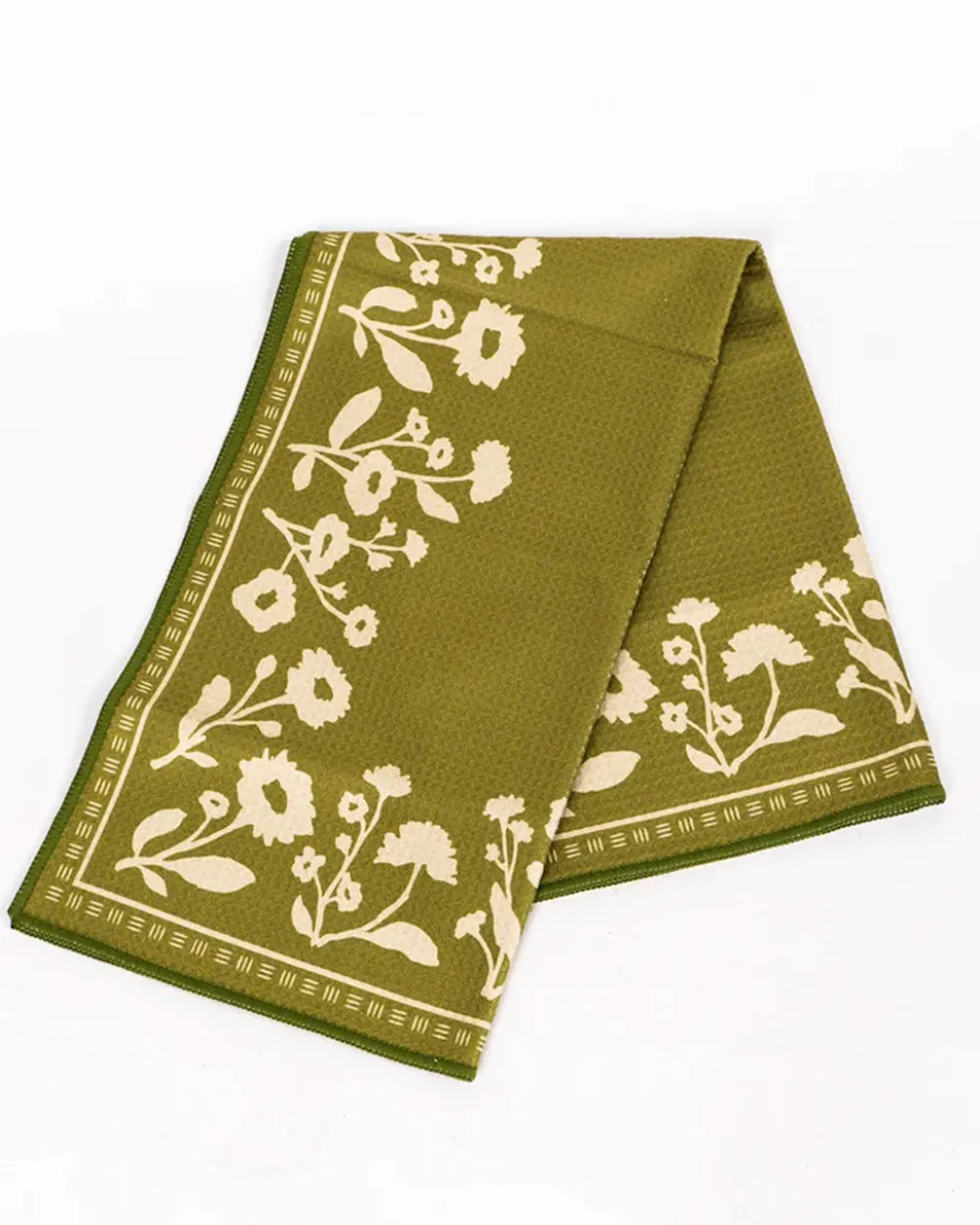 Modern Pastime Floral Silhouette Tea Towel - Olive^ Kitchen + Bar