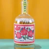 Archivist US Flowers Glass Bottle Safety Matches^ Candles + Home Fragrance