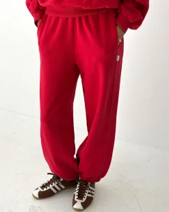 Le Bon Shoppe French Terry Balloon Pants - Red Tulip^ Bottoms