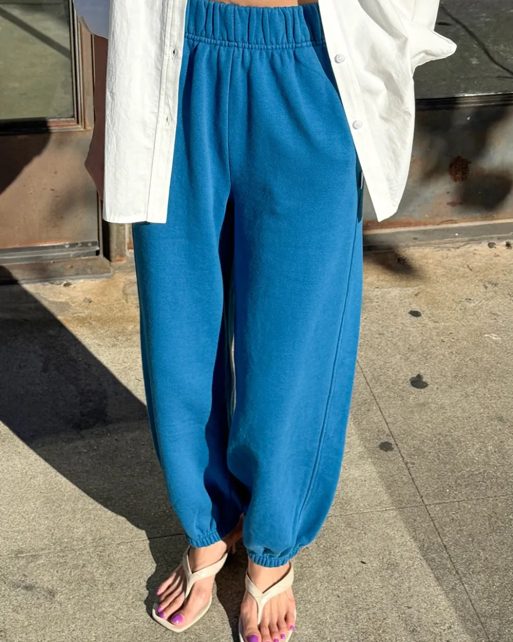 Le Bon Shoppe French Terry Balloon Pants - Teal Blue^ Bottoms