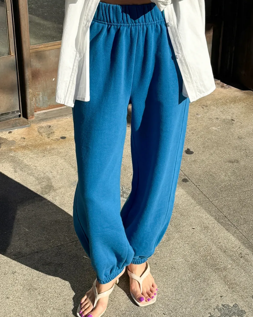 Le Bon Shoppe French Terry Balloon Pants - Teal Blue^ Bottoms