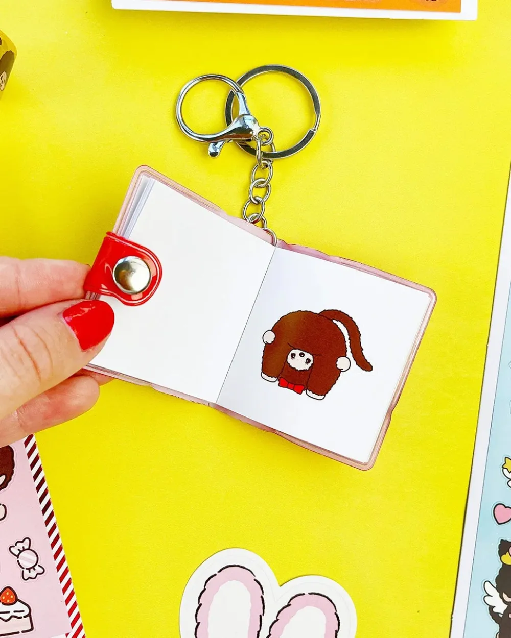 Pipsticks Friends Forever Monchhichi Mini Stickerbook Keychain^ Travel Accessories