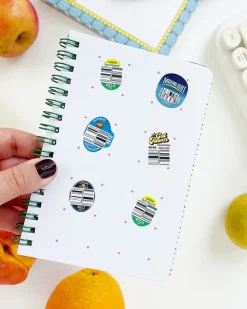 Pipsticks Fruit Sticker Journal Book^ Stickers + Tape