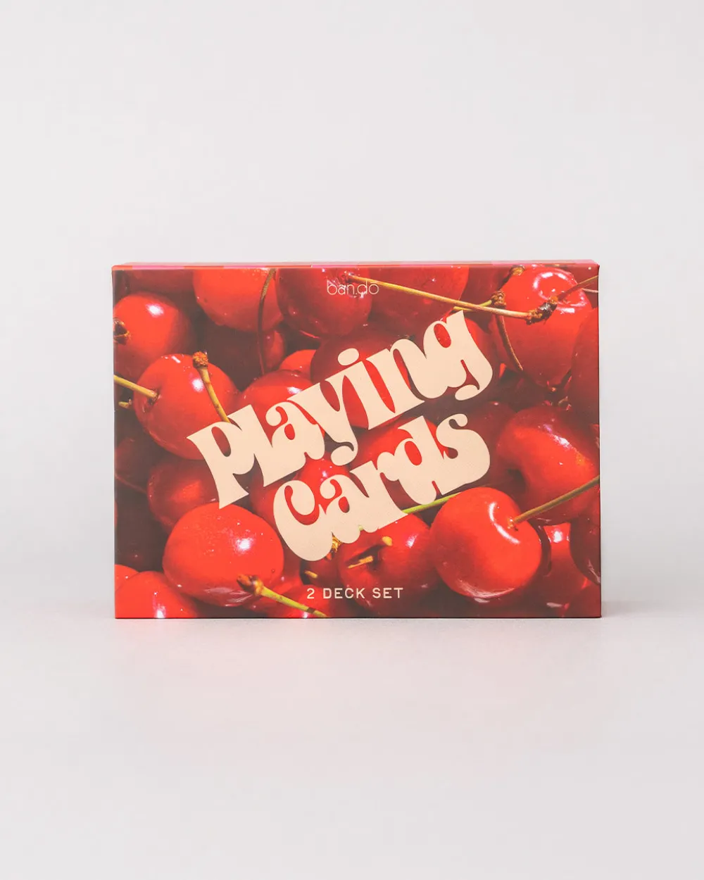 ban.do Game Night! Double Deck Playing Cards - Cherry Stripe^ Games + Activities