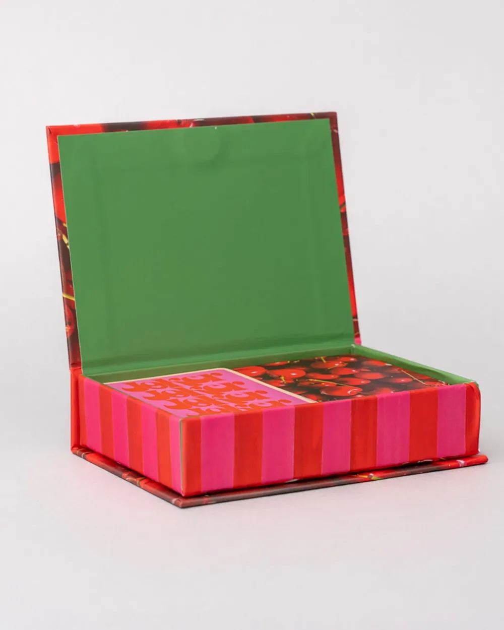 ban.do Game Night! Double Deck Playing Cards - Cherry Stripe^ Games + Activities