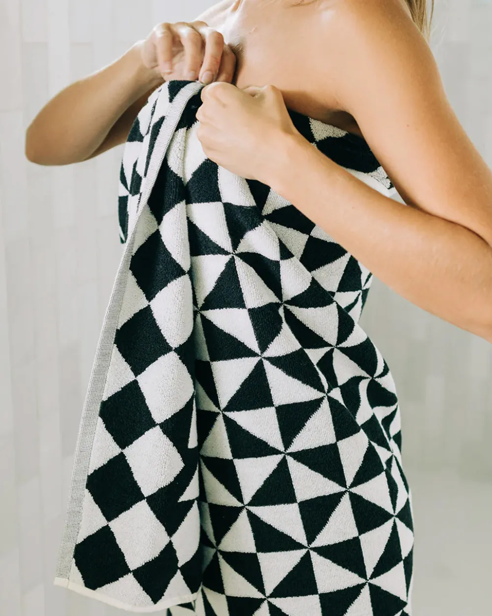 Slowtide Gatsby Bath Towel - Black^ Home + Décor