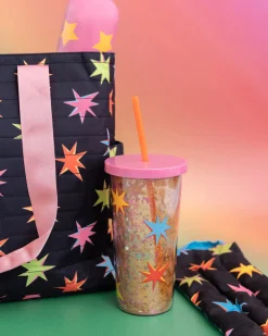 ban.do Glitter Bomb Sip Sip Tumbler with Straw - Starburst^ Kitchen + Bar