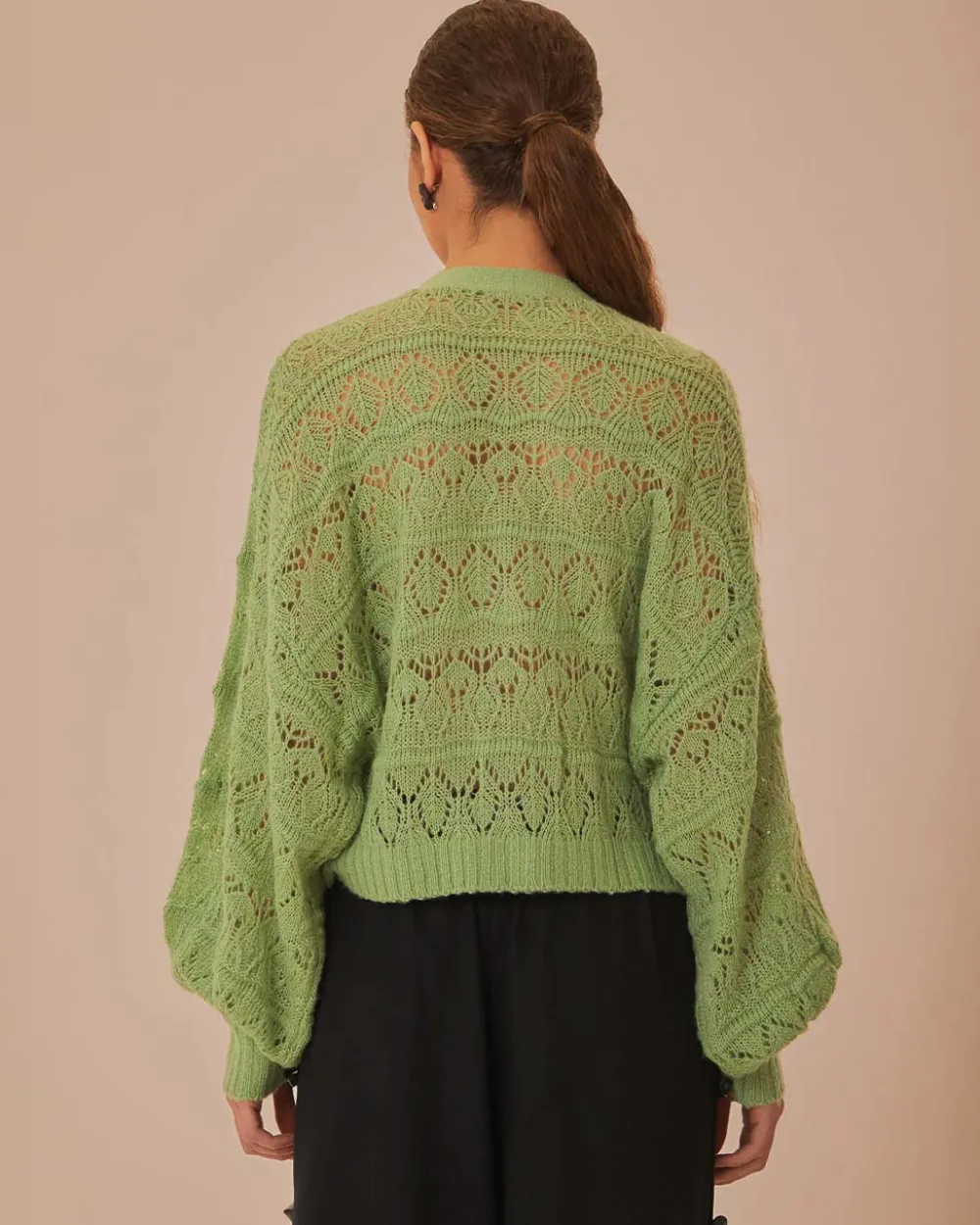 Farm Rio Green Textured Knit Cardigan^ Sweaters
