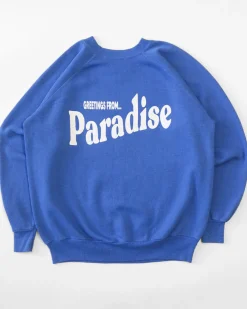 ban.do x Best Regards Greetings From Paradise Sweatshirt - Blue^ Tees + Sweatshirts