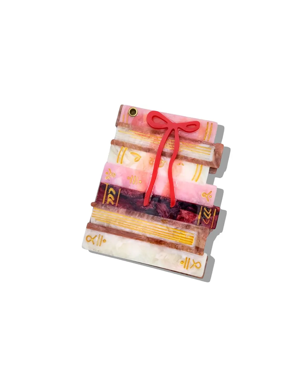Solar Eclipse Hand-painted Bow Bookstack Compact Mirror^ Travel Accessories