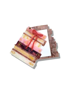 Solar Eclipse Hand-painted Bow Bookstack Compact Mirror^ Travel Accessories