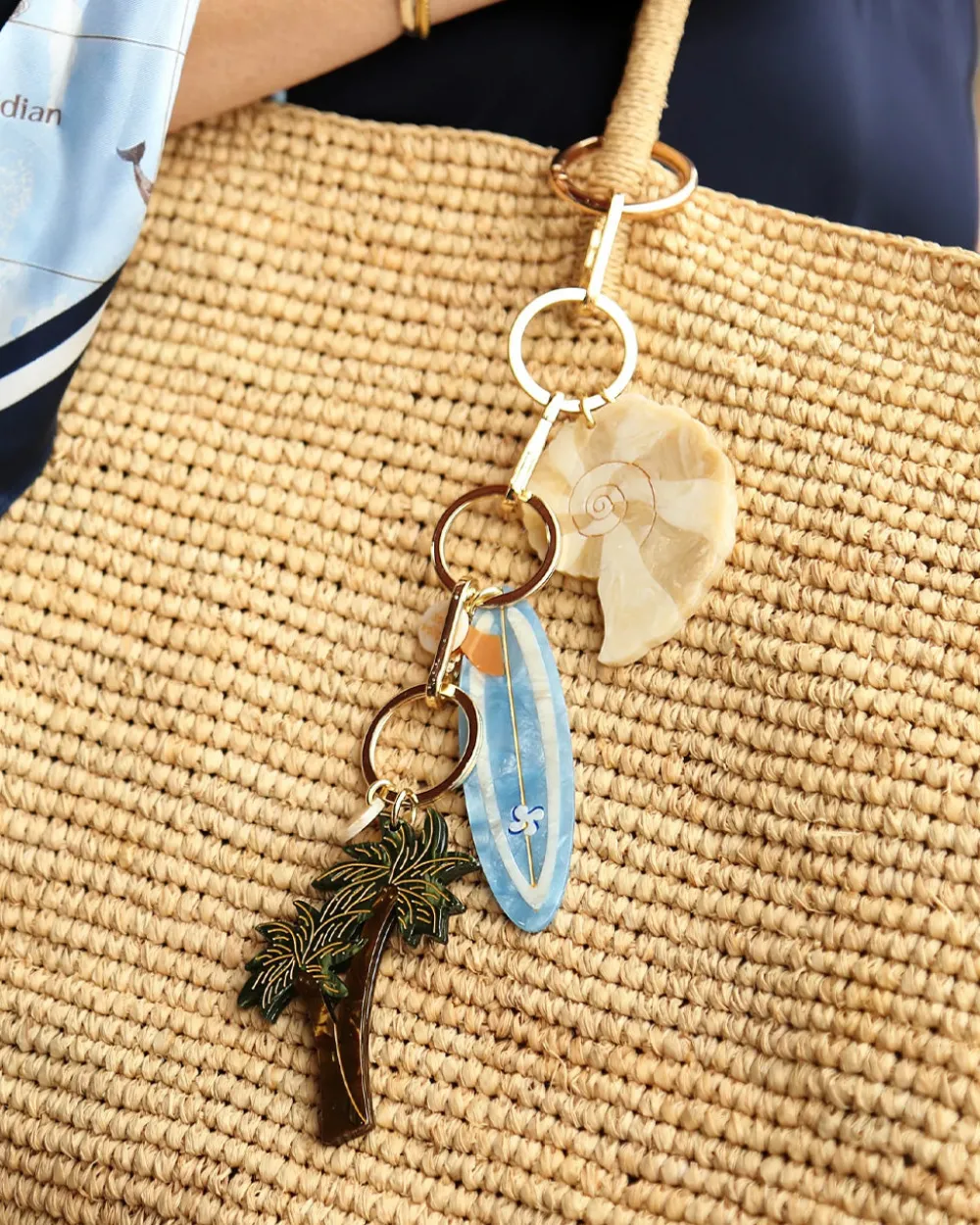 Solar Eclipse Hand-painted Surf Boards Bag Charm^ Travel Accessories