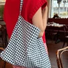 Le Bon Shoppe Happy Carry Bag - Navy Gingham^ Bags