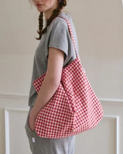 Le Bon Shoppe Happy Carry Bag - Red Gingham^ Bags