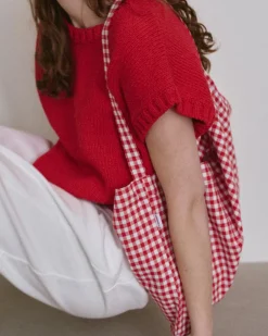 Le Bon Shoppe Happy Carry Bag - Red Gingham^ Bags