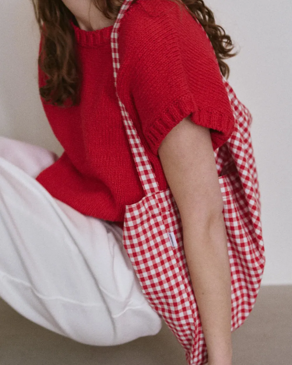 Le Bon Shoppe Happy Carry Bag - Red Gingham^ Bags