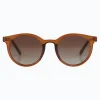 Jaxy Eyewear Havana Haze Polarized Round Sunglasses - Brown^ Hats + Hair