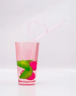 ban.do Heart Glass Straw Set^ Kitchen + Bar