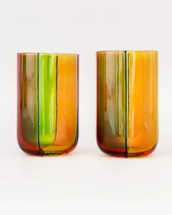 ban.do High Ball Glass Set - Colorblock^ Kitchen + Bar