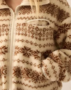 Promesa Highland Trails Alpine-Print Sherpa Fleece Jacket^ Jackets