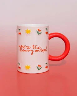 ban.do Hot Stuff Ceramic Mug - Cherry on Top^ Kitchen + Bar