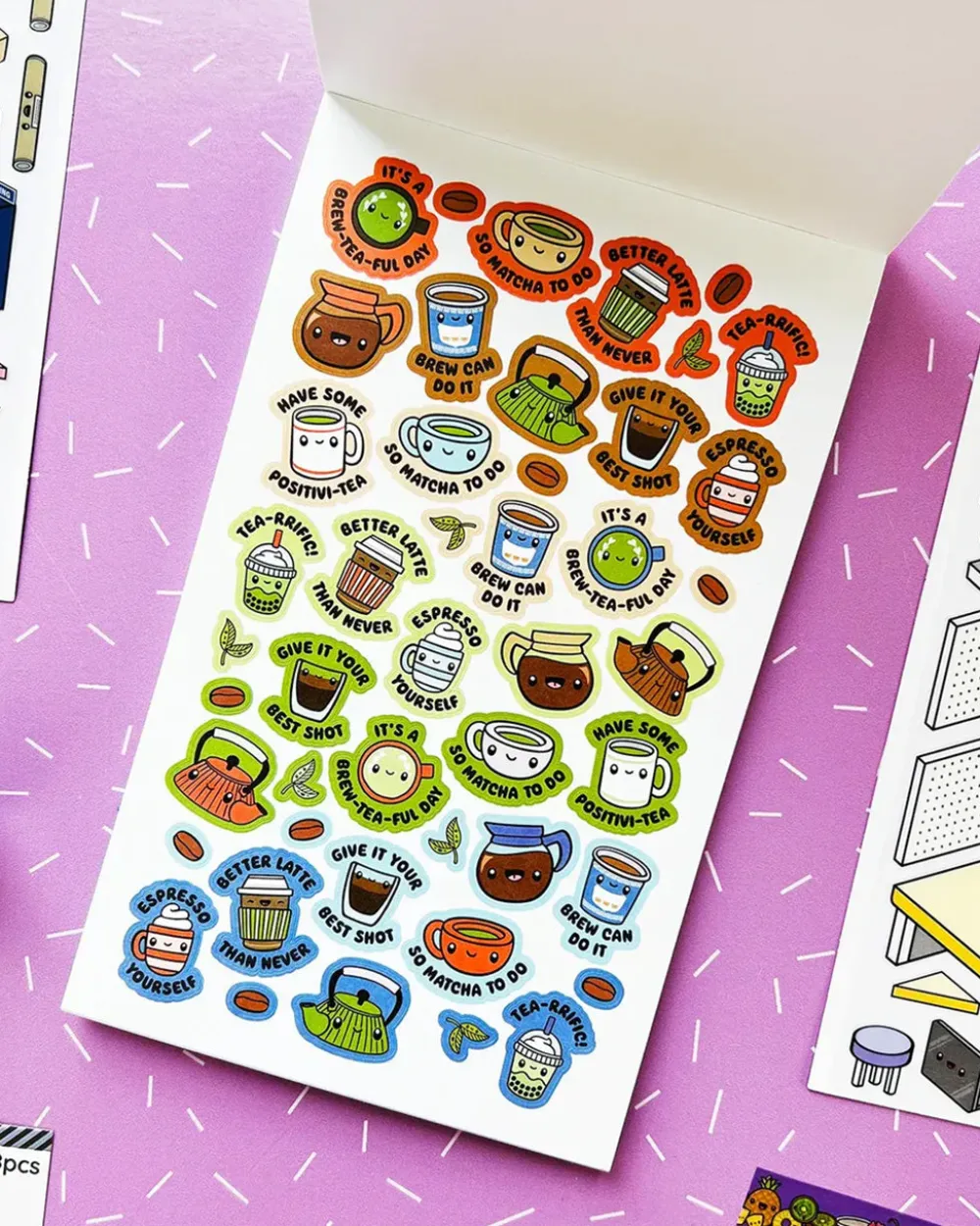 Pipsticks Kawaii Planner Sticker Pad^ Stickers + Tape