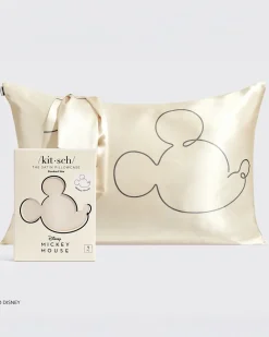 Kitsch x Mickey and Minnie Satin Pillowcase - Mr. Mouse^ Home + Décor