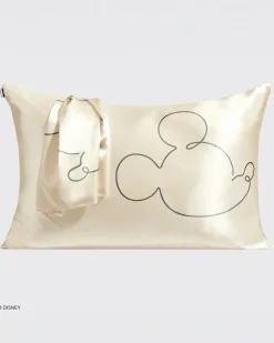 Kitsch x Mickey and Minnie Satin Pillowcase - Mr. Mouse^ Home + Décor