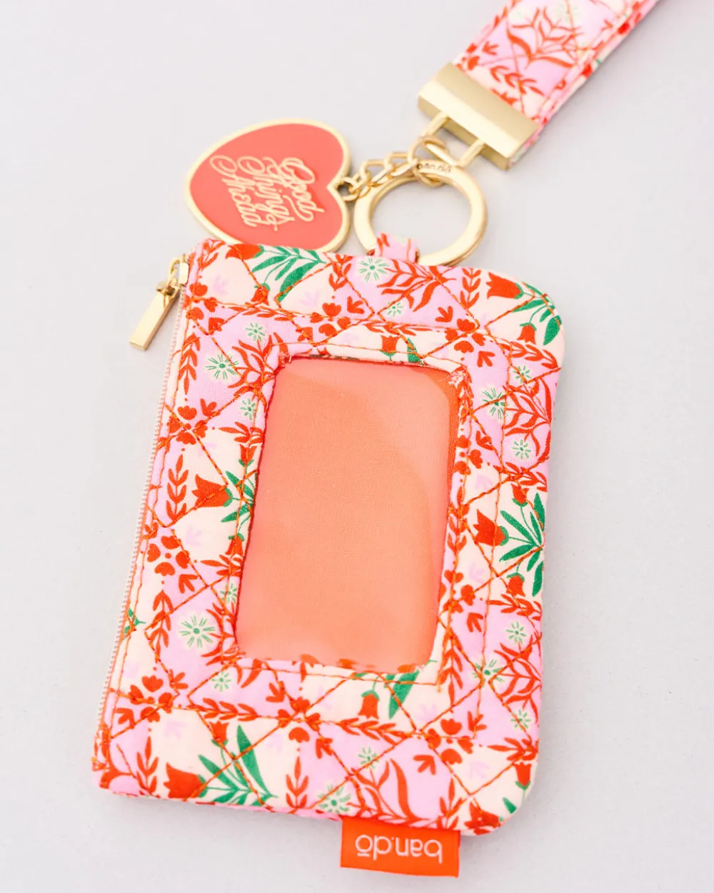 ban.do Lanyard Keychain - Pink Tile Floral^ Travel Accessories