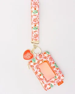 ban.do Lanyard Keychain - Pink Tile Floral^ Travel Accessories