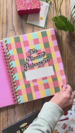 ban.do Large 17-Month Academic Planner - White Floral^ Planners + Calendars