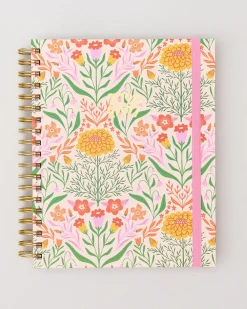 ban.do Large 17-Month Academic Planner - White Floral^ Planners + Calendars