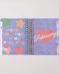 ban.do Large 17-Month Academic Planner - White Floral^ Planners + Calendars