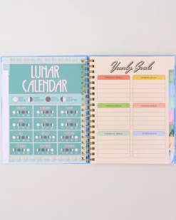 ban.do Large 17-Month Academic Planner - White Floral^ Planners + Calendars