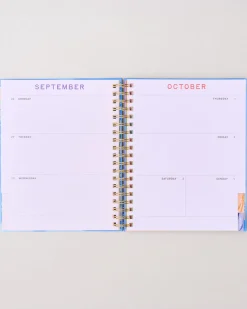 ban.do Large 17-Month Academic Planner - White Floral^ Planners + Calendars