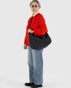 Baggu Large Nylon Crescent Bag w/ Key Leash - Black^ Bags
