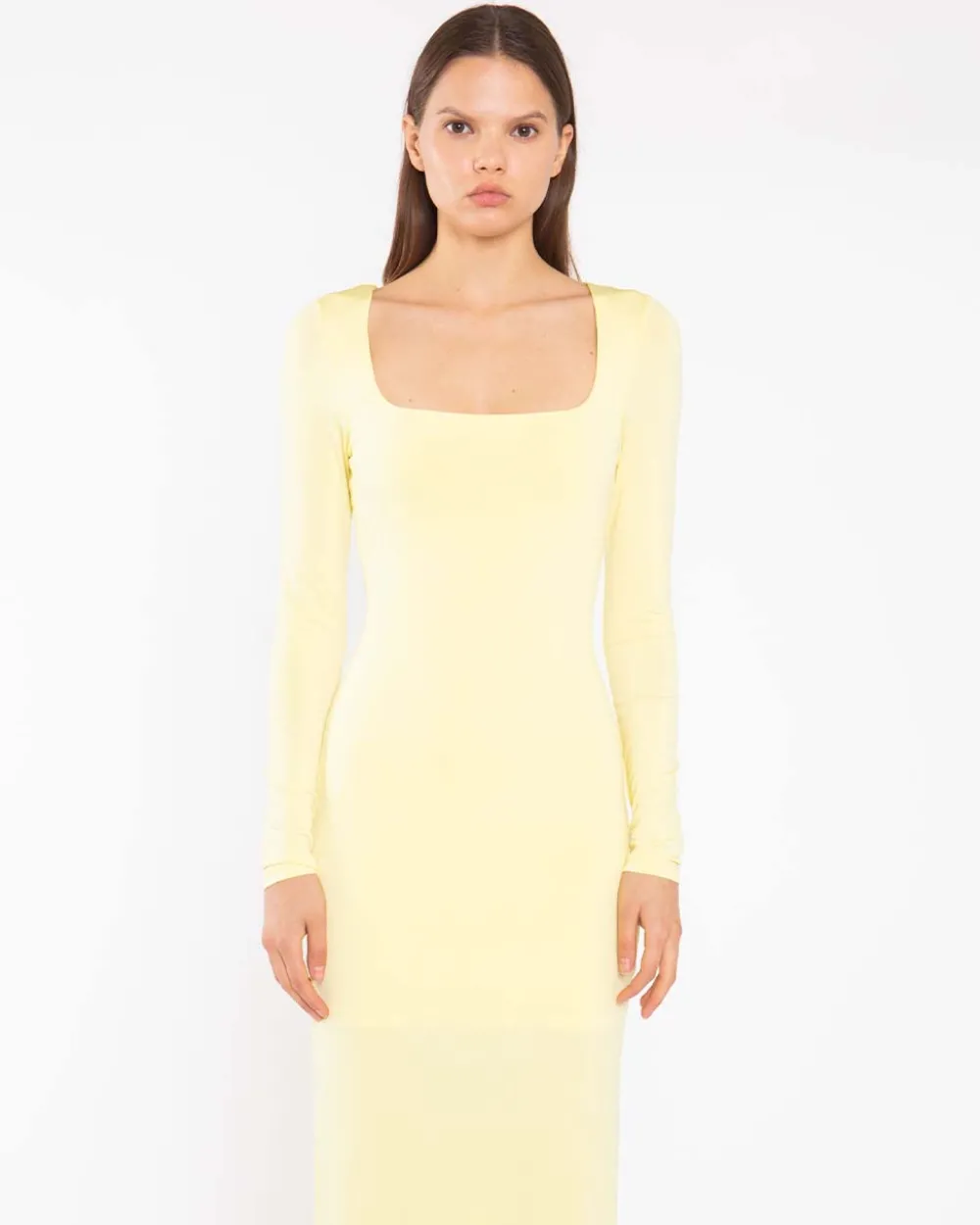Glamorous Lemon Yellow Square Neck Maxi Dress^ Dresses + Jumpsuits