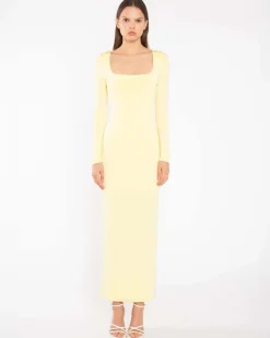 Glamorous Lemon Yellow Square Neck Maxi Dress^ Dresses + Jumpsuits