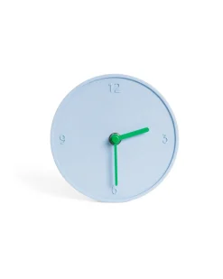 Helio Ferretti Co Light Blue Raw Round Clock^ Desk Accessories