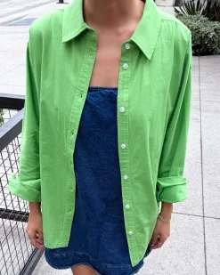 Le Bon Shoppe Light Weight Owen Shirt - Green Bud^ Tops