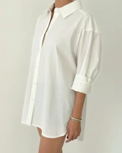 Le Bon Shoppe Light Weight Owen Shirt - White^ Tops