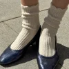 Le Bon Shoppe Linen Scallop Socks - Naturel^ Socks + Slippers