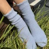 Le Bon Shoppe Linen Scallop Socks - Pale Blue^ Socks + Slippers