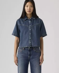 Levi's Logan Short Sleeve Denim Shirt - Tinted Times^ Tops