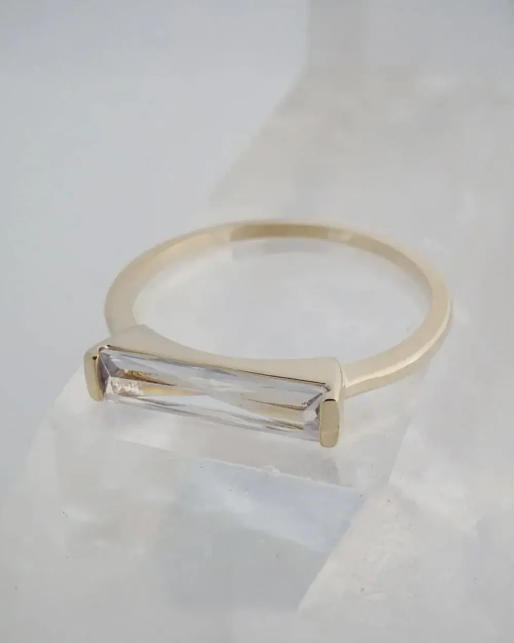 Honeycat Jewelry Lorena Baguette Ring - Gold^ Jewelry